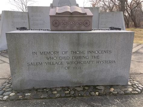 Memorial dedicated to the victims of the salem witch trials